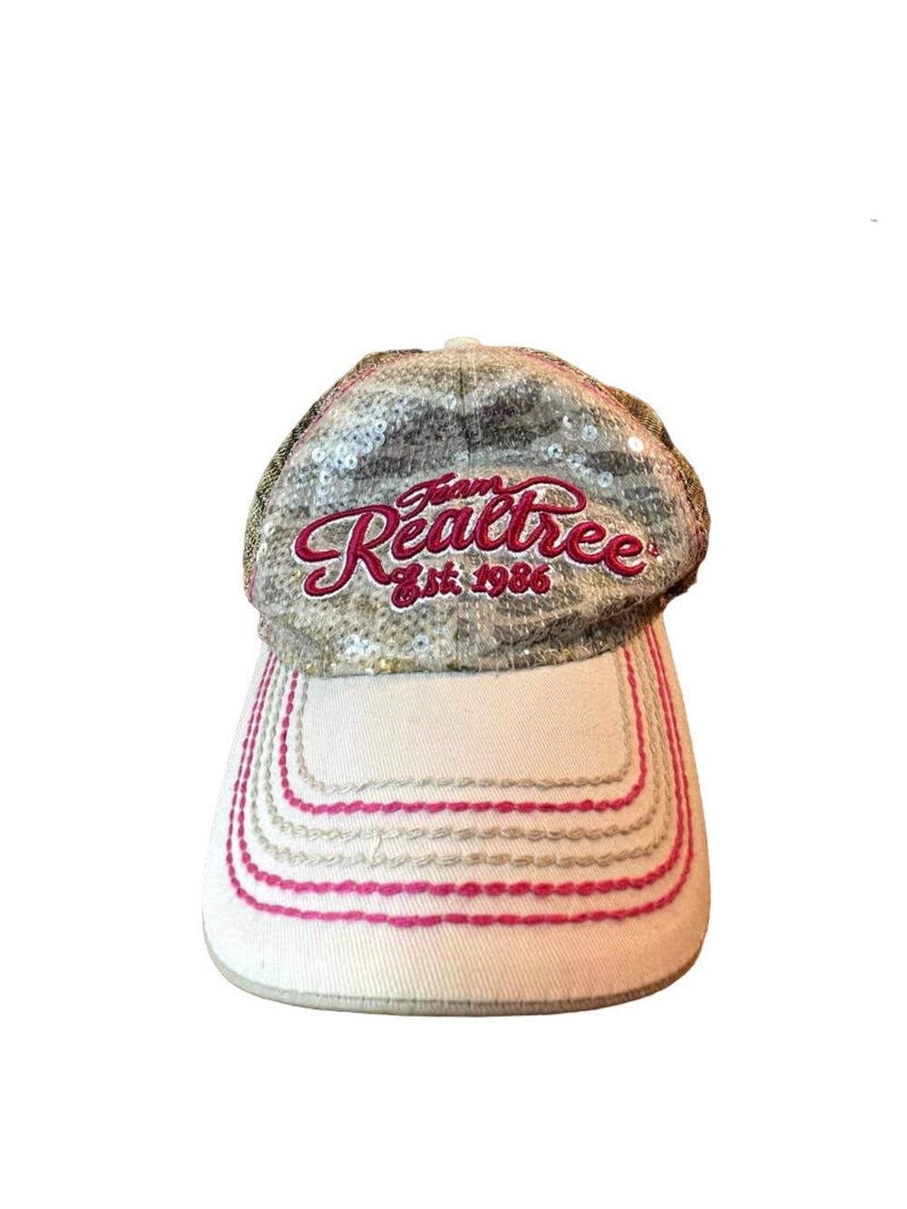 Team Realtree camo, sequin pink, cap women's hat Signatures  baseball